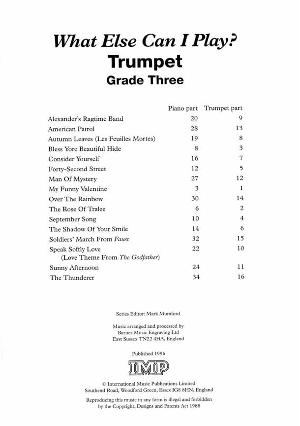 What else can I play - Trumpet Grade 3